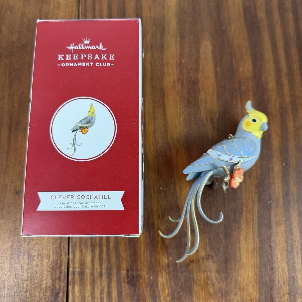 Hallmark Christmas Keepsake Ornament Clever Cockatiel 2019 Member Exclusive